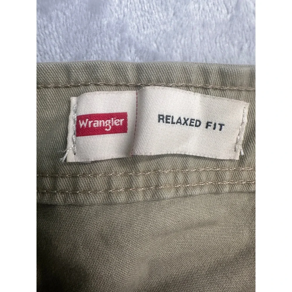 Wrangler Pants Mens 44x32 Five Star Relaxed‎ Fit Cargo Work Tan Khaki